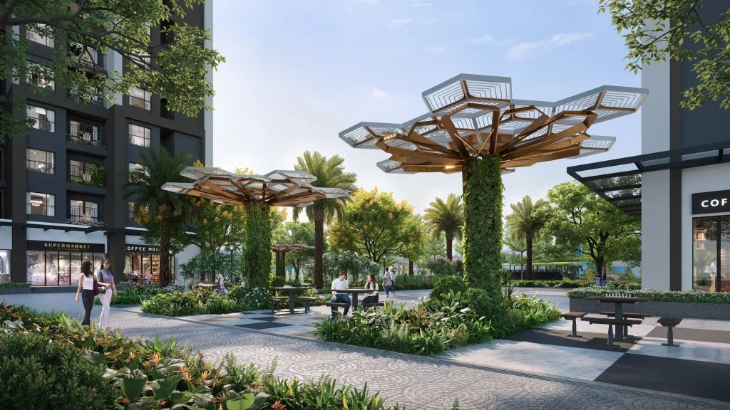 Quảng trường cảnh quan – ảnh minh họa Mont Alp Residences